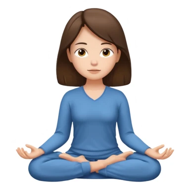 girl meditating with brunette hair  sticker