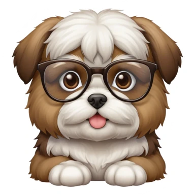 Cachorro Shitzu de óculos  sticker