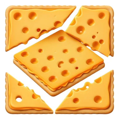 Cheese on a cracker sticker