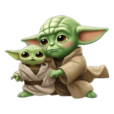 Lebron fighting baby yoda sticker