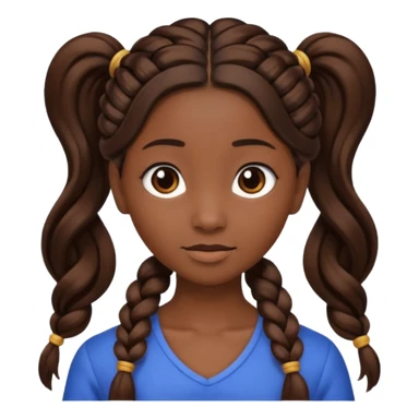 just hair braided hair tail sticker