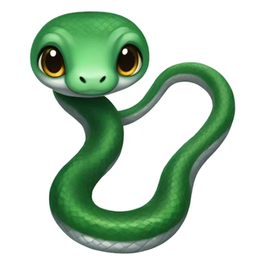 cute baby snake wearing Slytherin scarf sticker
