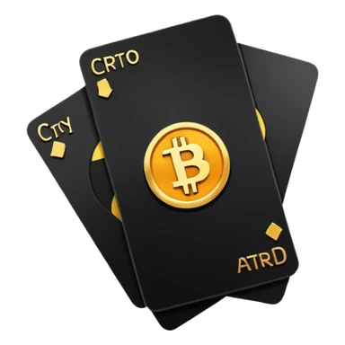 black card with "CRYPTO" text on it sticker