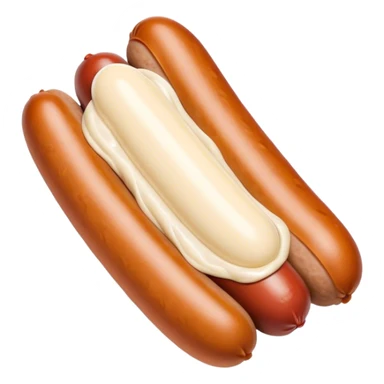 Saucisse avec  de la mayonnaise sur un côté PAS de pain sticker