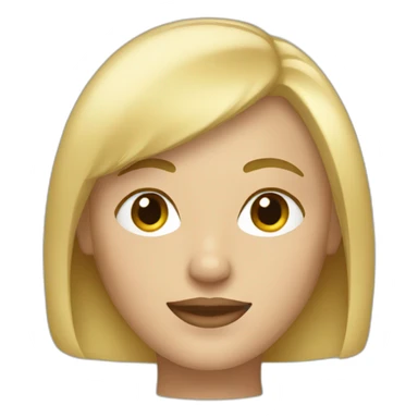 blonde woman with a short bob and fringe sticker