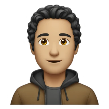 white-man-black-wavy-hair-middle-parting sticker