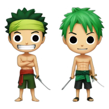 Zoro and Luffy sticker