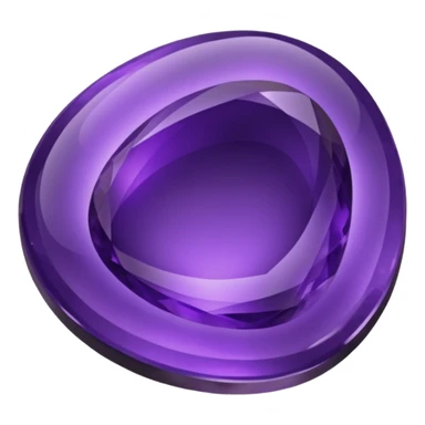 Amethyst oval-shaped worrystone sticker
