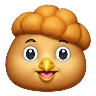 Make an emoji of a chicken nugget sticker