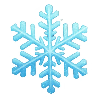Blue sparkly snowflake sticker