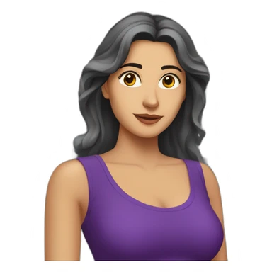 Armenian women in purple clothing in the bus station sticker