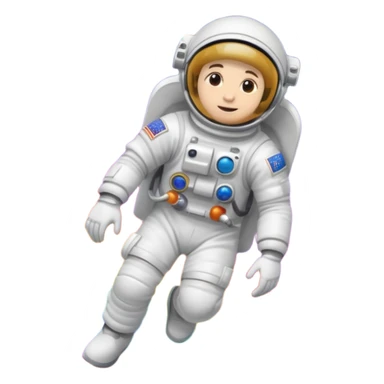 Astronaut on rainbow trail sticker