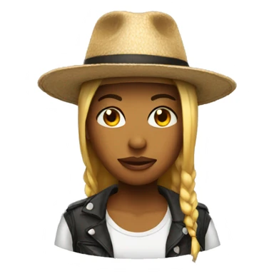 A baddie wearing a hat sticker