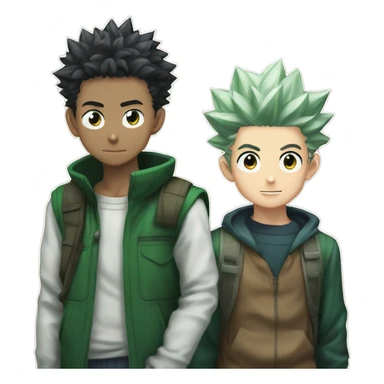 killua and gon from hunter hunter sticker
