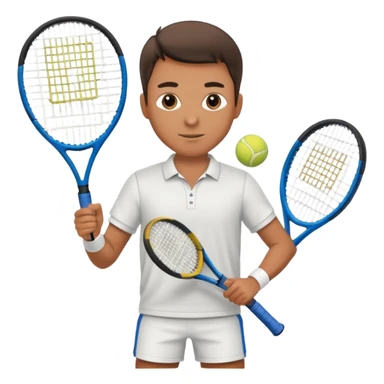 male tennis player sticker