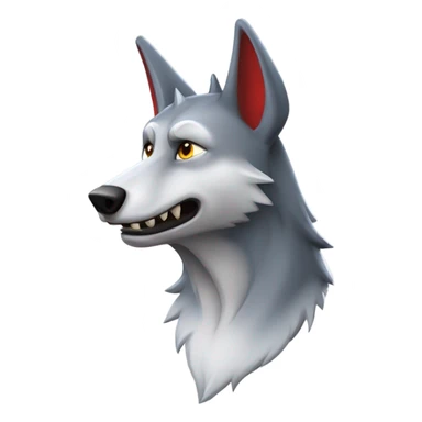 Loup furry en diablotin  sticker