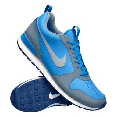 Tiburon con zapatillas Nike azules  sticker