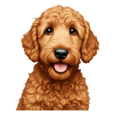 mini red golden doodle female sticker