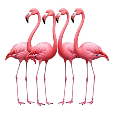 group of flamingos standing together sticker