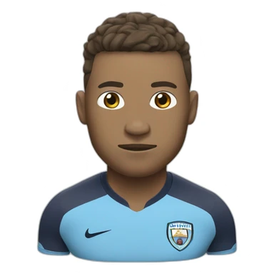 manchester city player tackling big head sticker