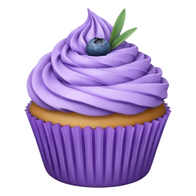  lavender sprig cupcake with blueberry  sticker