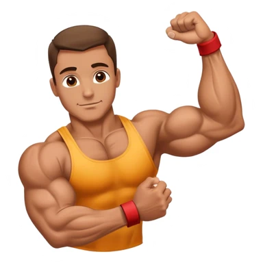 bodybuilder forearm exercise sticker
