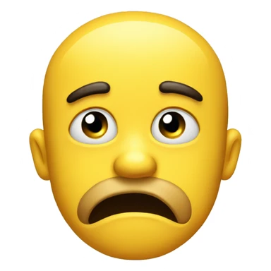 Yellow confused upset emoji sticker