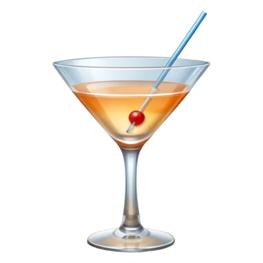 empty cocktail glass sticker