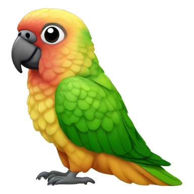 red factor pineapple green cheek conure sticker