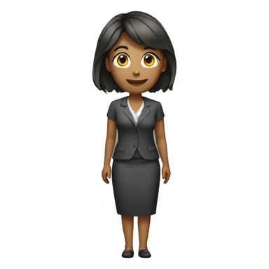office woman full body sticker