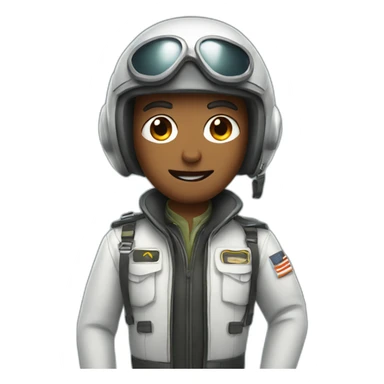 pilot with fluffy knife sticker