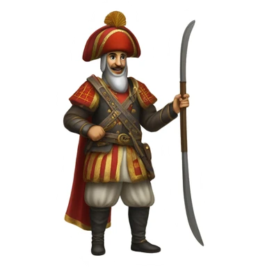 A full-length ottoman  janissary sticker