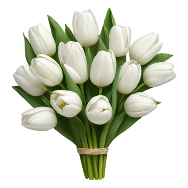 white tulip bouquet  sticker