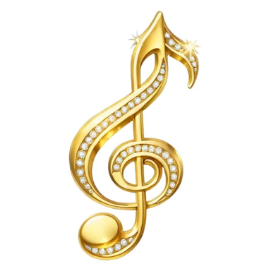 musical note with sparkles sticker