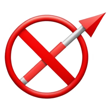 prohibition symbol, red circle with diagonal line through it sticker