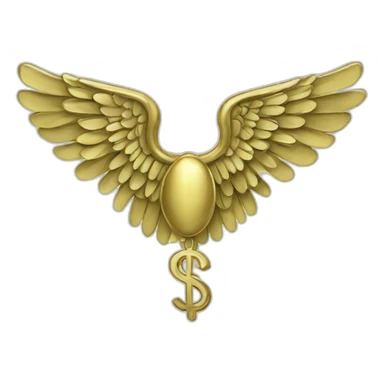 Money with wing detailed sticker
