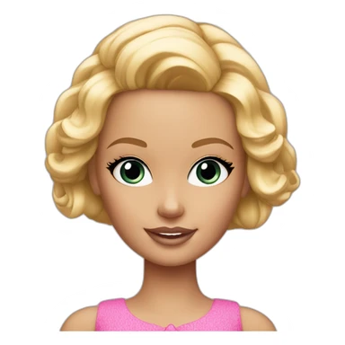 blonde barbie girl sticker