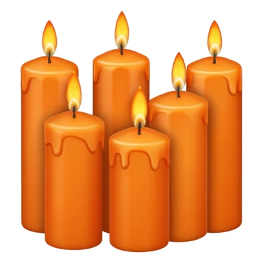 orange candles sticker