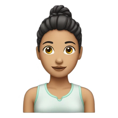 Girl with pony tail sticker