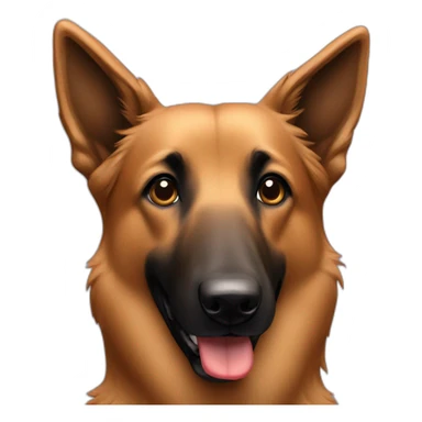 Belgian shepherd who eating gingerbread sticker