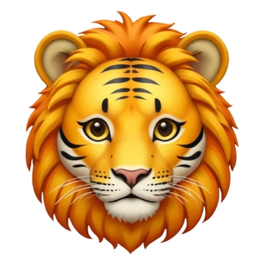 lion/tiger combination sticker
