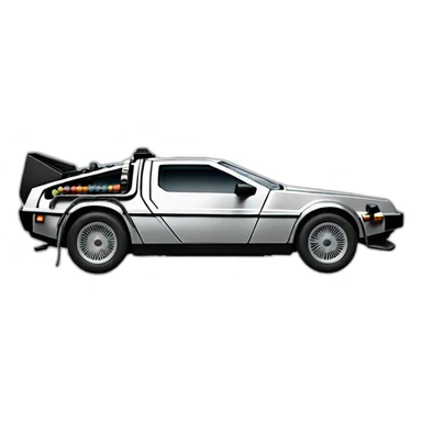 Delorean in back to the future sticker