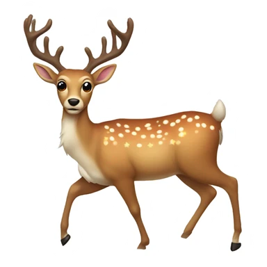 santa deer sticker