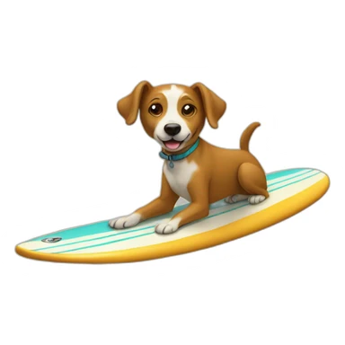 surfing dog sticker