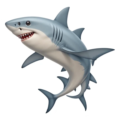 Shark with long legs and shoes sticker