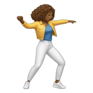 Femme qui fait un dab sticker