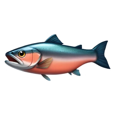 salmon fish with superhero cape sticker