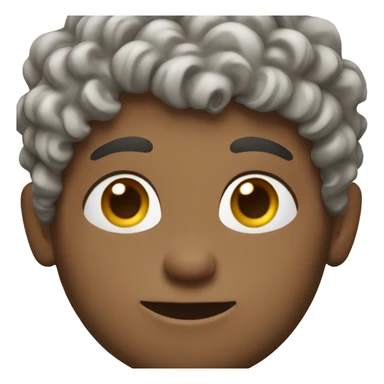 white boy with dark brown curly hair  sticker