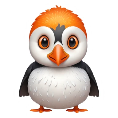 cute puffin covered in sugar sticker