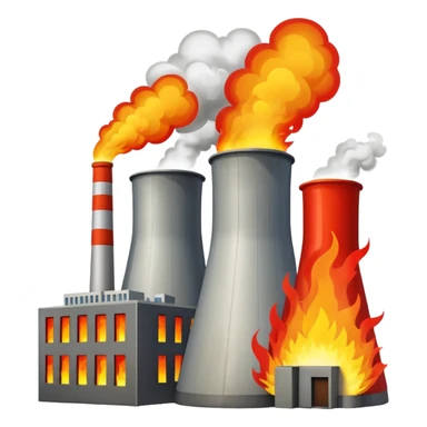 The nuclear power plant was blown up and is on fire. sticker